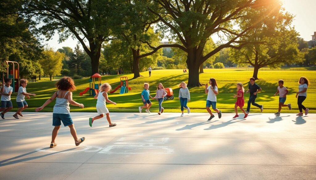kids playing outdoor games